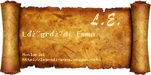 Légrádi Emma névjegykártya